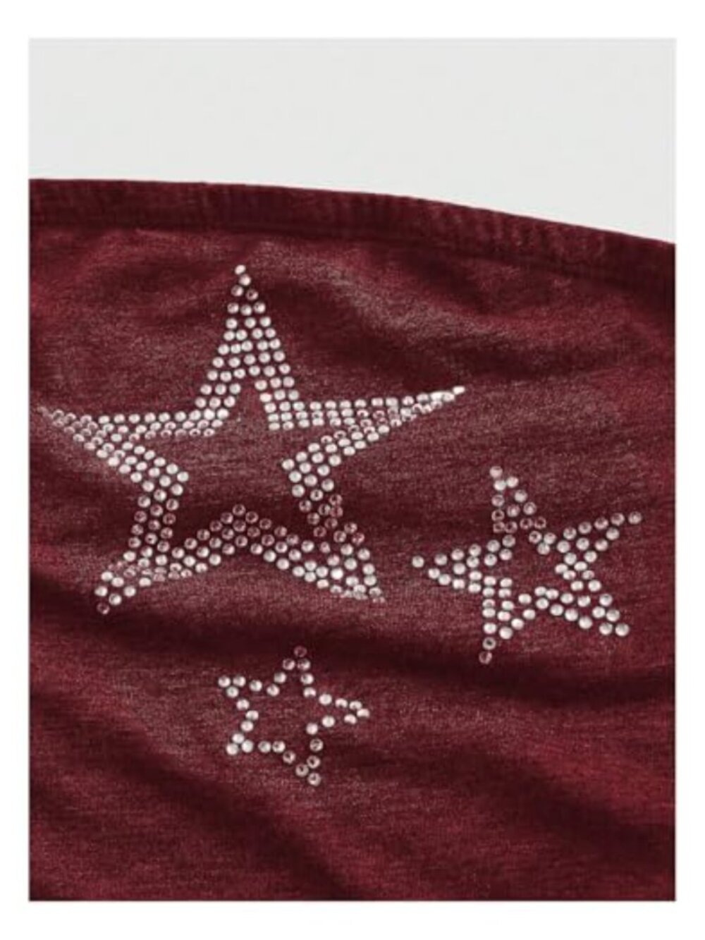Y2K Strapless Rhinestone Star Ruched Tube Crop Top - Picture 2 of 5